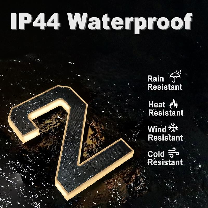 🎁✨ Número de puerta exterior iluminado con energía solar